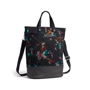 Lily floral print canvas cycling bag with shoulder strap