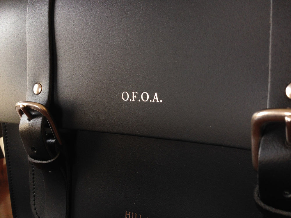 Hill and Ellis cycle bags embossing