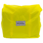 Yellow Waterproof cover for a leather bike bag