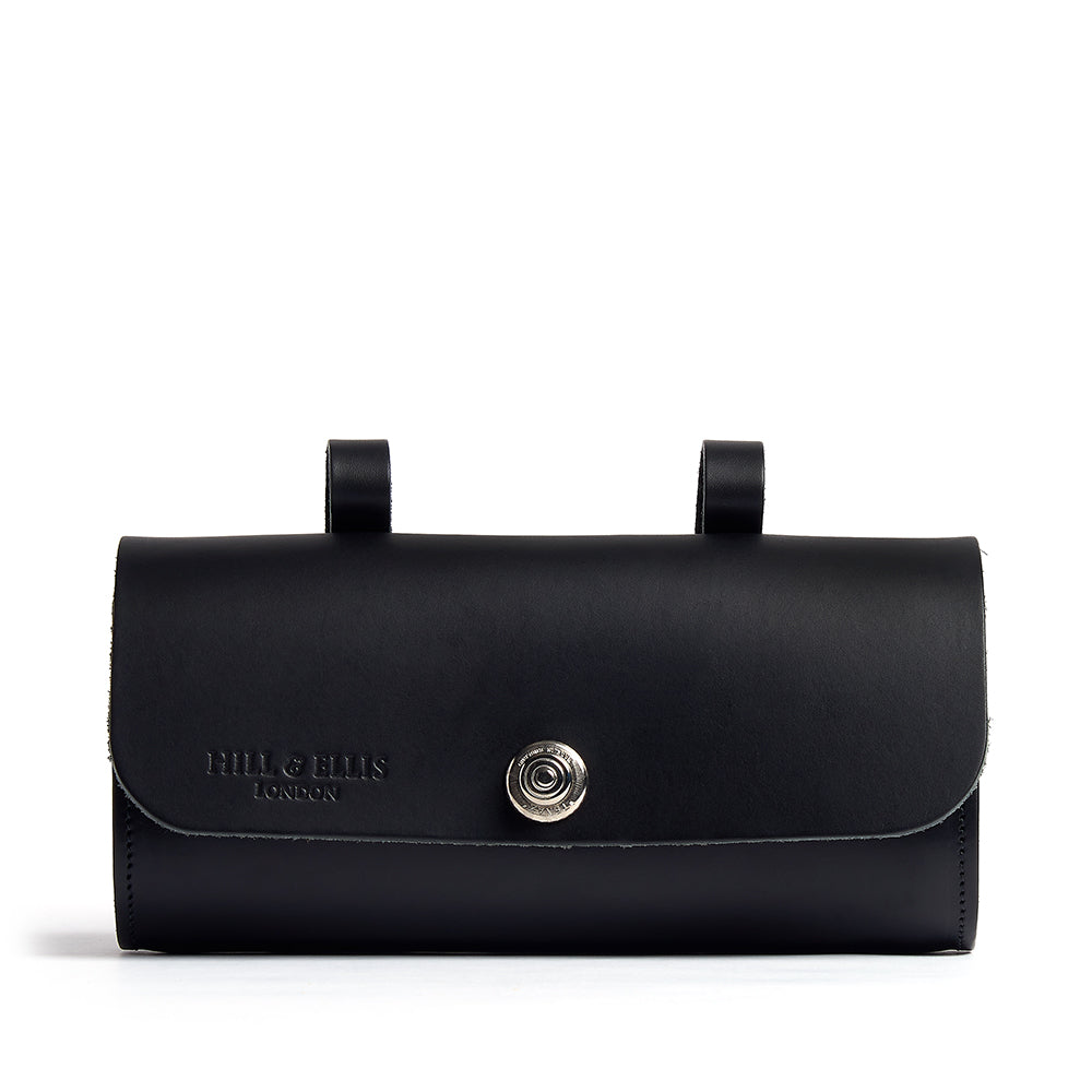 
            
                Load image into Gallery viewer, Black &amp;amp; Silver Leather Saddle Bag
            
        