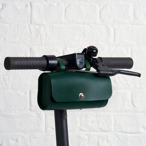 Green Saddle Bag on scooter