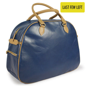 Blue and Tan Cycling Bag