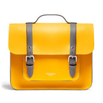 Yellow & Grey Leather Cycle Bag