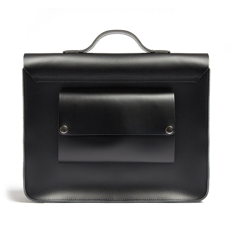 Black satchel cycle bag back