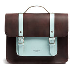 Limited Edition Brown & Cambridge Blue Satchel Cycle Bag