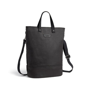 
            
                Load image into Gallery viewer, Black canvas cycling bag with shoulder strap
            
        