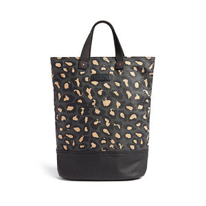 Leopard print canvas cycling bag