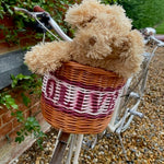 Kids Personalised Wicker Bicycle Basket