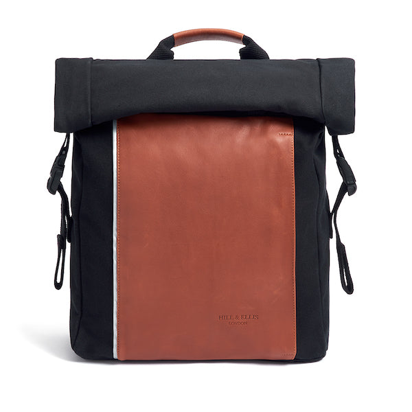 Brown leather Rucksack for Brompton