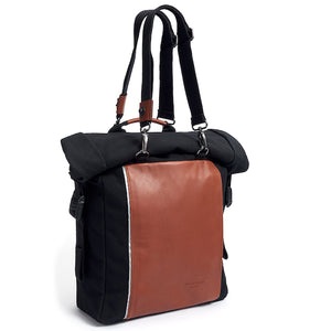 Brown leather Rucksack for Brompton