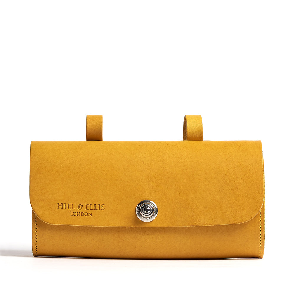 Mustard Yellow Leather Saddle Bag